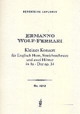 Ermanno Wolf-Ferrari Notenblätter Kleines Konzert As-Dur op.34