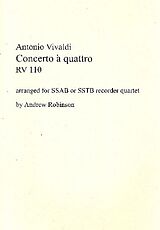 Antonio Vivaldi Notenblätter Concerto à quattro