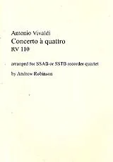 Antonio Vivaldi Notenblätter Concerto à quattro