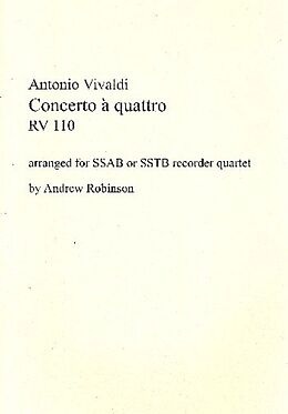 Antonio Vivaldi Notenblätter Concerto à quattro