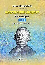 Johann Heinrich Rolle Notenblätter Motetten und Chorarien Band 2