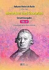 Johann Heinrich Rolle Notenblätter Motetten und Chorarien Band 3