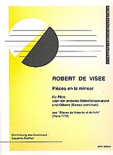 Robert de Visée Notenblätter Pièces en la mineur