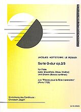 Jacques Martin Le Romain Hotteterre Notenblätter Suite G-Dur op.2,3