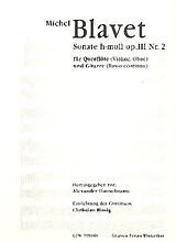Michel Blavet Notenblätter Sonate h-Moll op.3,2