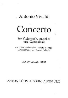 Antonio Vivaldi Notenblätter Konzert nach der Sonate e-Moll