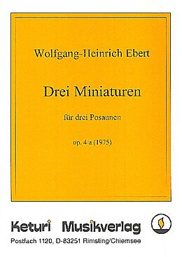 Wolfgang-Heinrich Ebert Notenblätter 3 Miniaturen op.4a