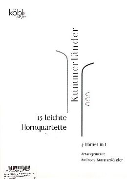  Notenblätter 15 leichte Hornquartette