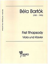 Béla Bartók Notenblätter First Rhapsody