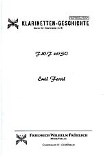 Emil Ferstl Notenblätter Klarinetten Geschichten