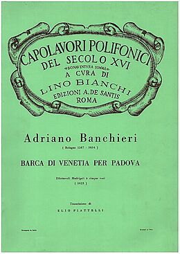 Adriano Banchieri Notenblätter Barca di Venetia per Padova