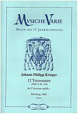 Johann Philipp Krieger Notenblätter 12 Triosonaten Band 2 Nr.4-6