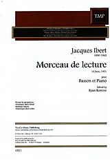 Jacques Ibert Notenblätter Morceau de Lecture