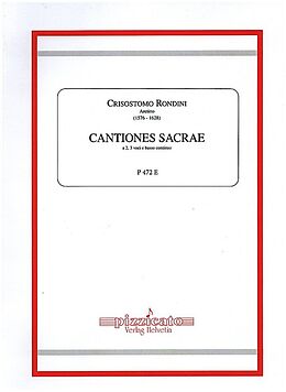 Chrisostomo Rondini Notenblätter Cantiones sacrae