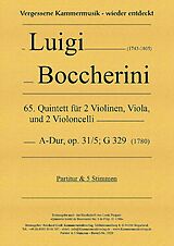 Luigi Boccherini Notenblätter Streichquintett A-Dur Nr.65 op.31/5 G329