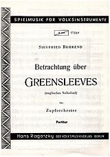 Siegfried Behrend Notenblätter Betrachtung über Greensleeves
