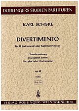 Karl Schiske Notenblätter Divertimento