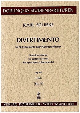 Karl Schiske Notenblätter Divertimento