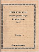 Peter Jona Korn Notenblätter Passacaglia und Fuge op.17