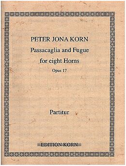 Peter Jona Korn Notenblätter Passacaglia und Fuge op.17