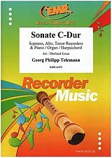 Georg Philipp Telemann Notenblätter Sonate C-Dur, SBL,ABL,TBL+PNO