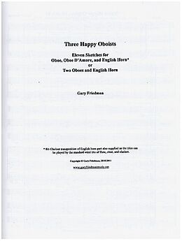Gary Friedman Notenblätter 3 Happy Oboists