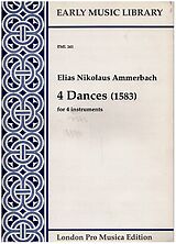 Elias Nicolaus Ammerbach Notenblätter 4 Dances