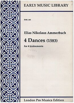 Elias Nicolaus Ammerbach Notenblätter 4 Dances