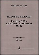 Hans Pfitzner Notenblätter Konzert G-Dur op.42 in einem Satz