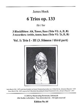 James Hook Notenblätter 6 Trios op.133 Band 1 (Nr.1-3)