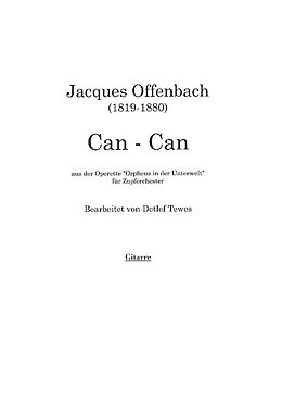 Jacques Offenbach Notenblätter Can-Can