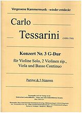 Carlo Tessarini Notenblätter Konzert Nr.3 G-Dur