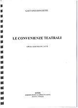 Gaetano Donizetti Notenblätter Le Convenienze ed incovenienze teatrali