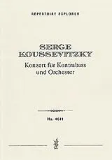 Serge Koussevitzky Notenblätter Konzert op.3