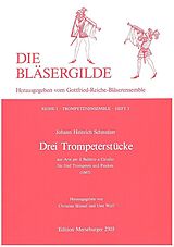 Johann Heinrich Schmelzer Notenblätter 3 Trompeterstücke aus Arie per il Balletto a Cavallo