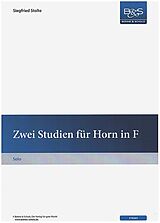 Siegfried Stolte Notenblätter 2 Studien