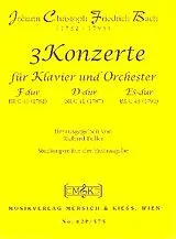Johann Christoph Friedrich Bach Notenblätter 3 Konzerte F-Dur, D-Dur und