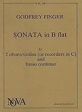 Gottfried Finger Notenblätter Sonata B flat major