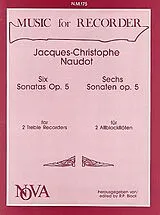 Jacques Christophe Naudot Notenblätter 6 Sonatas op.5 for 2 treble