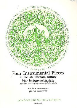  Notenblätter 4 instrumental pieces of the late 15th century