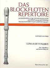 Konrad Lechner Notenblätter Lumen in tenebris