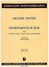 Johann Michael Haydn Notenblätter Divertimento B-Dur P92