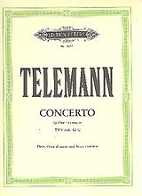 Georg Philipp Telemann Notenblätter Concerto G-Dur für Flöte, Oboe, Oboe damore und Streicher