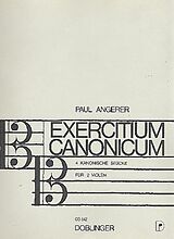 Paul Angerer Notenblätter Exercitium canonicum - 4 kanonische Stücke