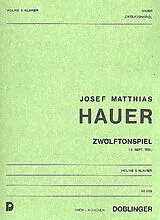Josef Matthias Hauer Notenblätter ZWOELFTONSPIEL FUER VIOLINE UND
