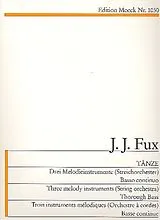 Johann Joseph Fux Notenblätter Tänze für 3 Blockflöten (SSA)