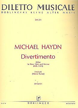 Michael Haydn Notenblätter Divertimento für Horn, Viola und
