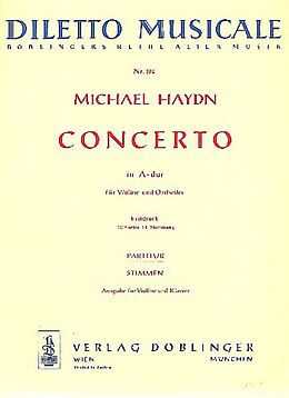 Johann Michael Haydn Notenblätter Concerto A-Dur