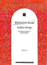 Heinrich Isaac Notenblätter 5 italian songs