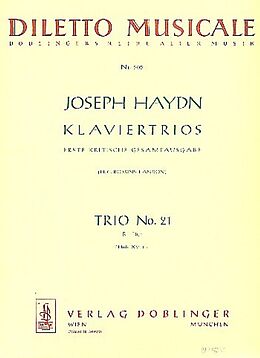 Franz Joseph Haydn Notenblätter Klaviertrio B-Dur Nr.21 Hob.XV-8